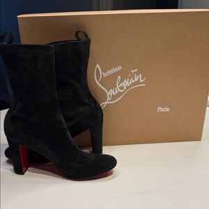 Christian Louboutin Gena Bootie 85 Veau Velours Stretch